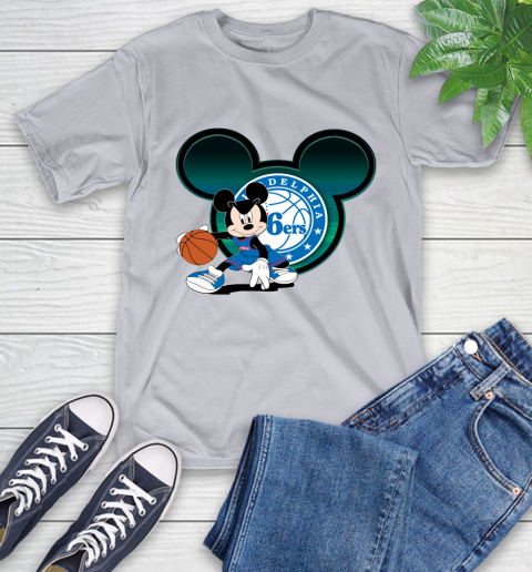 NBA Philadelphia 76ers Mickey Mouse Disney Basketball T-Shirt 6