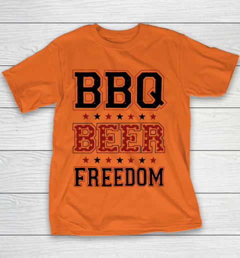 BBQ Beer Freedom Trump Fan Youth T-Shirt 6