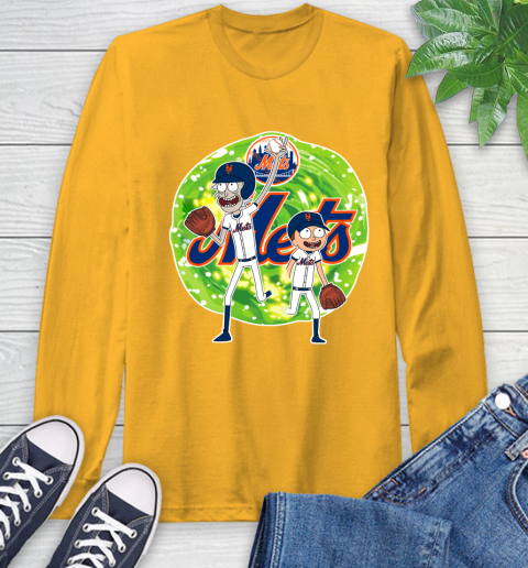 MLB New York Mets Rick And Morty Baseball Sports Long Sleeve T-Shirt 3