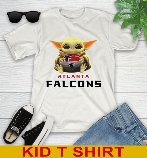 NFL Football Atlanta Falcons Baby Yoda Star Wars Shirt Youth T-Shirt