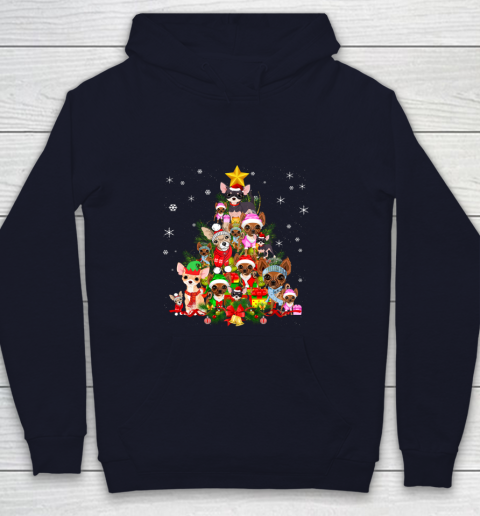 Chihuahua Christmas Tree T Shirt Xmas Gift For Chihuahua Dog Youth Hoodie 2