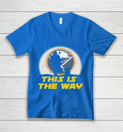 Buffalo Sabres NHL Ice Hockey Star Wars Yoda And Mandalorian This Is The Way V-Neck T-Shirt 5