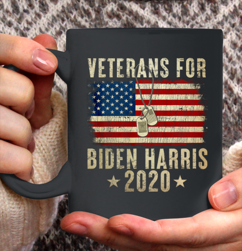 Veterans for Biden Harris 2020 USA Flag Vintage Ceramic Mug 11oz