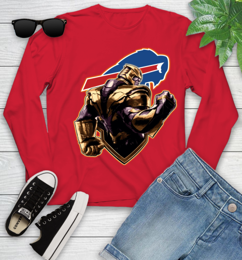NFL Thanos Avengers Endgame Football Sports Buffalo Bills Youth Long Sleeve 11