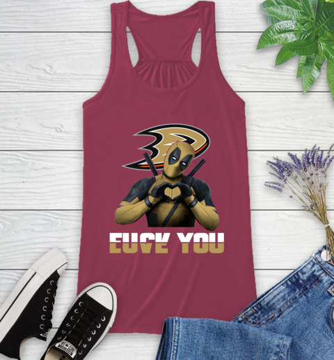 NHL Deadpool Love You Fuck You Hockey Sports Racerback Tank 7