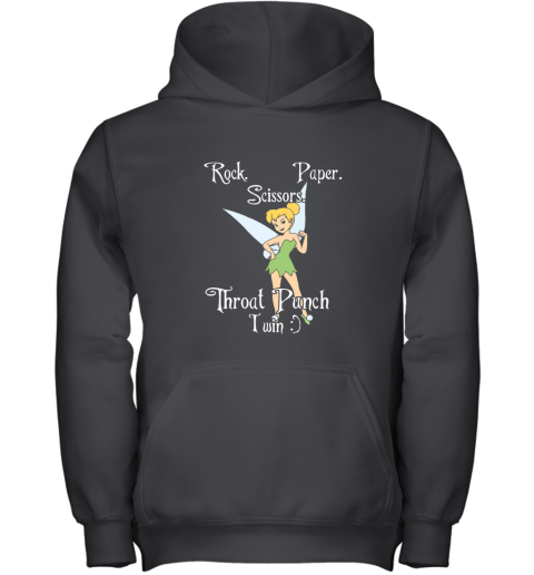 Rock Paper Scissors Throat Punch I Win Tinker Bell Youth Hoodie
