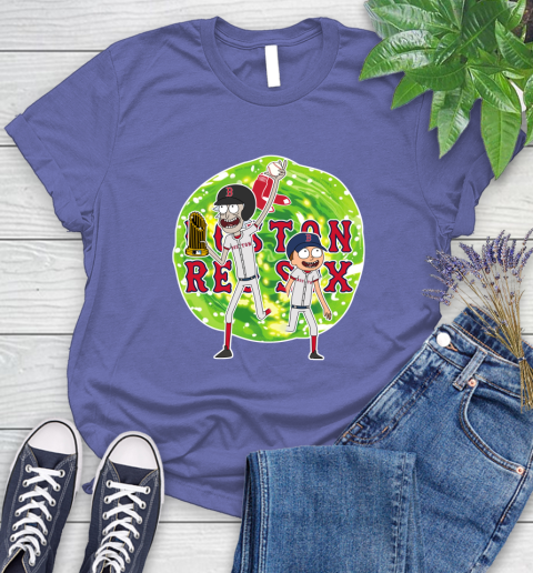 MLB Boston Red Sox Rick And Morty Commissioner's Trophy Baseball Sports Women's T-Shirt 11