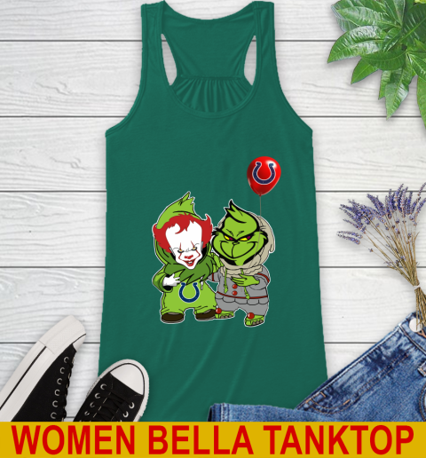 Indianapolis Colts Baby Pennywise Grinch Christmas NFL Football Racerback Tank 7