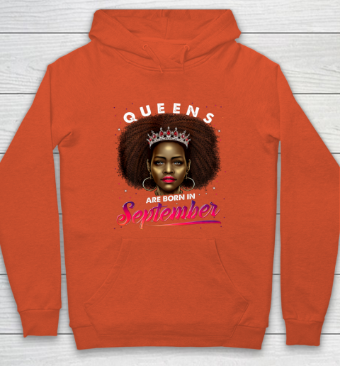 Queens Born September Shirt Black Girl Virgo Libra Birthday Hoodie 3