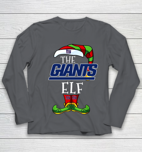 New York Giants Christmas ELF Funny NFL Youth Long Sleeve 6