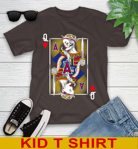 MLB Baseball Los Angeles Angels The Queen Of Hearts Card Shirt Youth T-Shirt 6