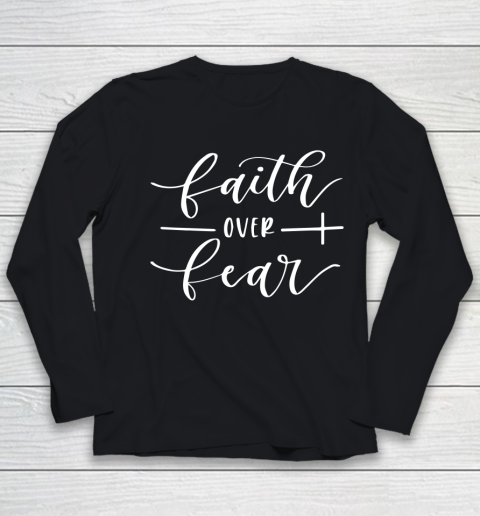 Faith Over Fear Cross Youth Long Sleeve