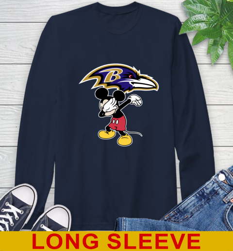 Baltimore Ravens NFL Football Dabbing Mickey Disney Sports Long Sleeve T-Shirt 4