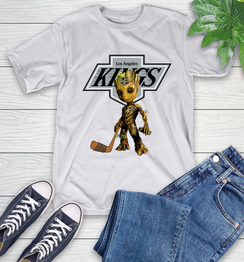 Los Angeles Kings NHL Hockey Groot Marvel Guardians Of The Galaxy T-Shirt 12