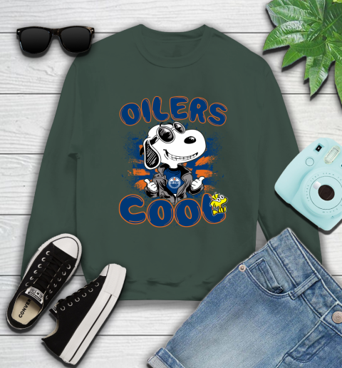 NHL Hockey Edmonton Oilers Cool Snoopy Shirt Sweatshirt - Image 13