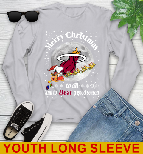 Miami Heat Merry Christmas To All And To Heat A Good Season NBA Basketball Sports Youth Long Sleeve 5