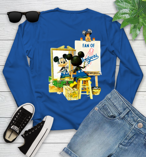 MLB Baseball Los Angeles Dodgers Mickey Drawing Shirt 121
