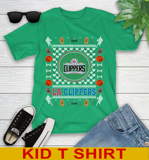 LA Clippers Merry Christmas NBA Basketball Loyal Fan Youth T-Shirt 7