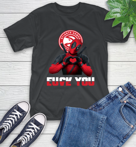 NBA Atlanta Hawks Deadpool Love You Fuck You Basketball Sports T-Shirt