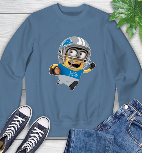 NFL Detroit Lions Minions Disney Football Sports Sweatshirt 7