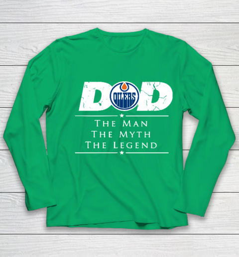 Edmonton Oilers NHL Ice Hockey Dad The Man The Myth The Legend Youth Long Sleeve 4