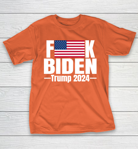 Fuck Biden American Flag Trump 2024 T-Shirt 4