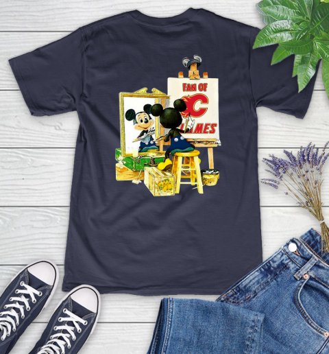 NHL Hockey Calgary Flames Mickey Drawing Shirt 81