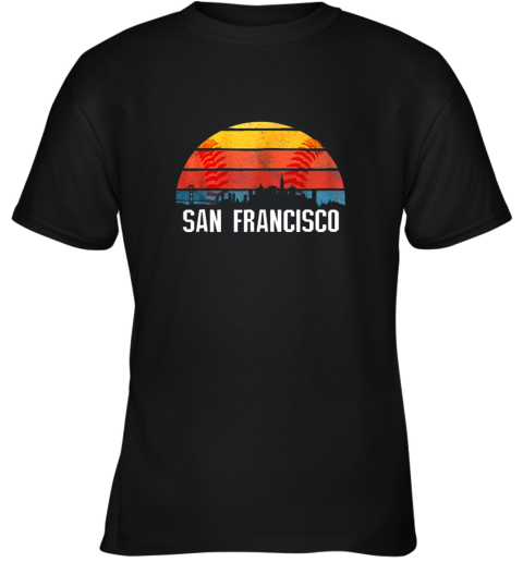 San Francisco Baseball Downtown Skyline Bay Area Fan Youth T-Shirt