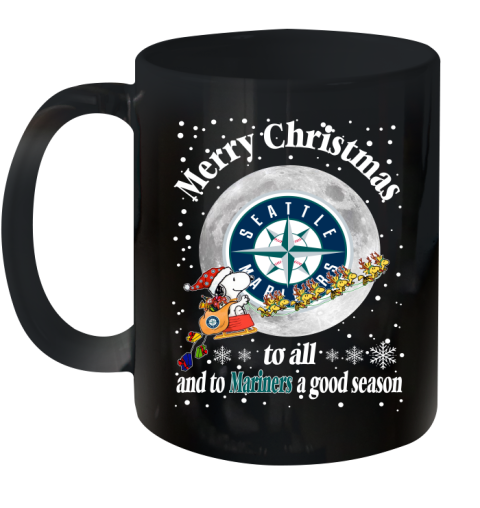 Seattle Mariners Merry Christmas To All And To Mariners A Good Season MLB Baseball Sports Ceramic Mug 11oz