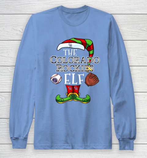 Colorado Rockies Christmas ELF Funny MLB Long Sleeve T-Shirt 8