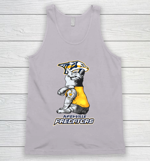 NHL My Cat Loves Nashville Predators Hockey Tank Top 3