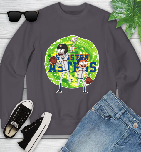 MLB Houston Astros Rick And Morty Baseball Sports Youth Sweatshirt 6