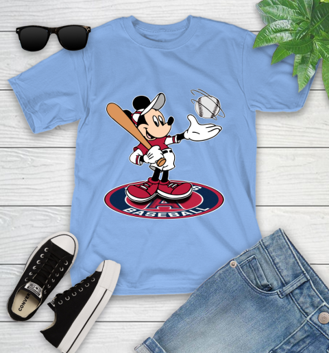 MLB Baseball Los Angeles Angels Cheerful Mickey Disney Shirt Youth T-Shirt 11