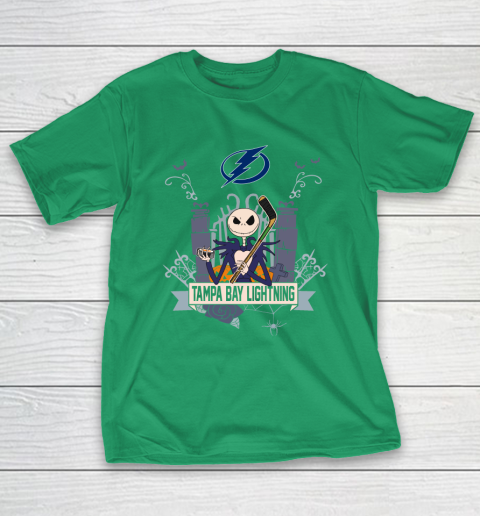 NHL Tampa Bay Lightning Hockey Jack Skellington Halloween T-Shirt 5