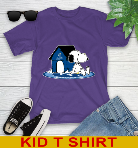 MLB Baseball Kansas City Royals Snoopy The Peanuts Movie Shirt Youth T-Shirt 4