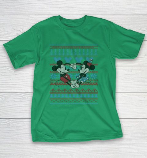 Disney Mickey And Minnie Mouse Christmas Ugly Sweater Style T-Shirt 5
