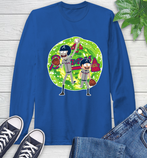 MLB Atlanta Braves Rick And Morty Baseball Sports Long Sleeve T-Shirt 9