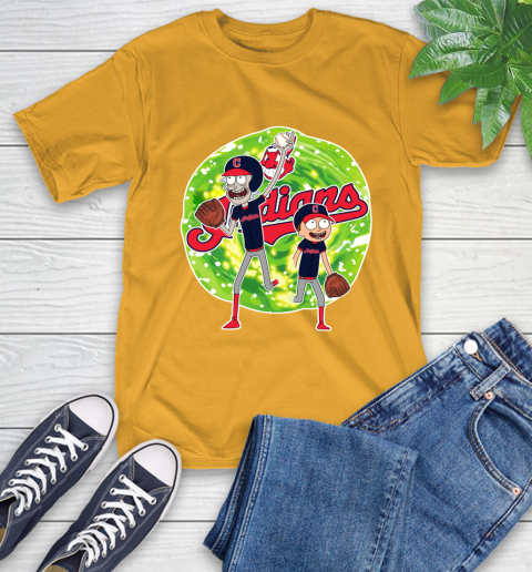 MLB Cleveland Indians Rick And Morty Baseball Sports T-Shirt 3