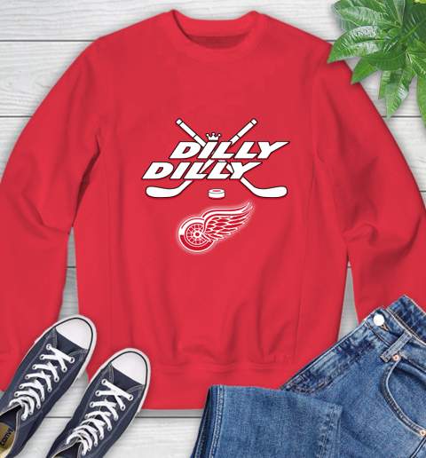 NHL Detroit Red Wings Dilly Dilly Hockey Sports Sweatshirt 10