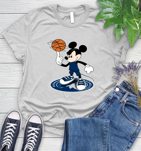 NBA Basketball Minnesota Timberwolves Cheerful Mickey Disney Shirt Women's T-Shirt 2