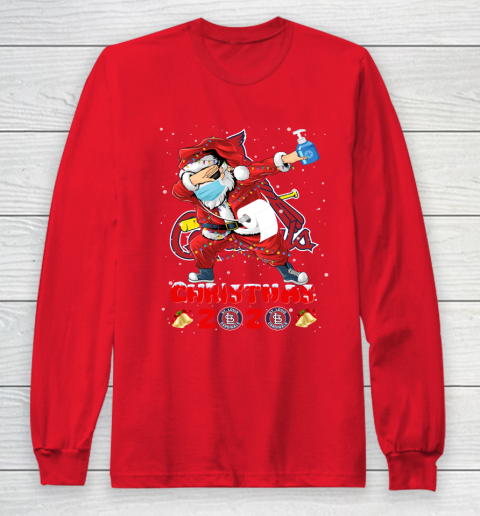 St.Louis Cardinals Funny Santa Claus Dabbing Christmas 2020 MLB Long Sleeve T-Shirt 7
