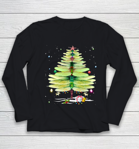 Dragonfly Christmas Tree Lover Gift Xmax Youth Long Sleeve