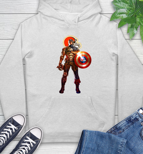 NFL Captain America Marvel Avengers Endgame Football Sports Cleveland Browns Hoodie