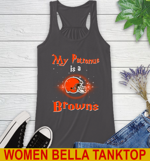 NFL Football Harry Potter My Patronus Is A Cleveland Browns Racerback Tank 10