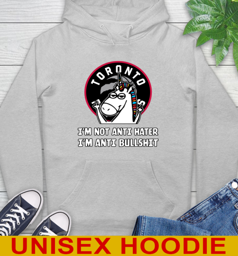Toronto Raptors NBA Basketball Unicorn I'm Not Anti Hater I'm Anti Bullshit Hoodie 6