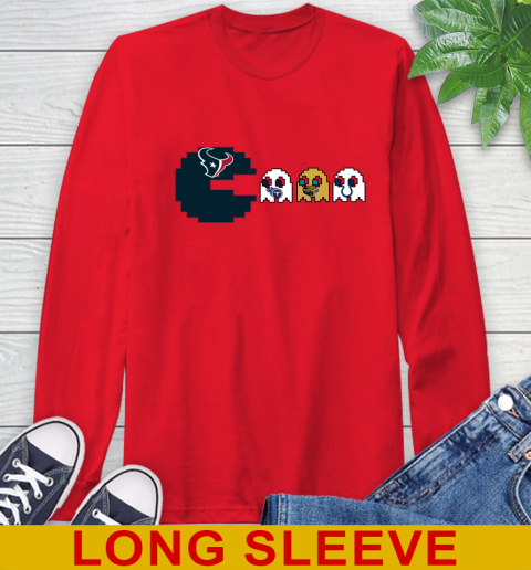 Houston Texans NFL Football Pac Man Champion Long Sleeve T-Shirt 10