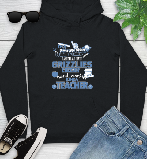Memphis Grizzlies NBA I'm A Difference Making Student Caring Basketball Loving Kinda Teacher Youth Hoodie