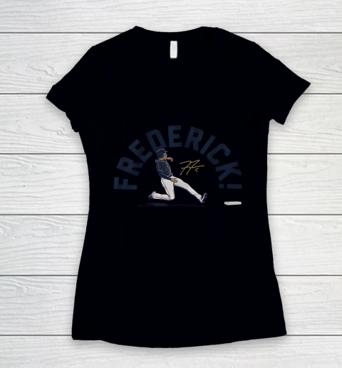 Frederick Freddie Baseball Women's V-Neck T-Shirt