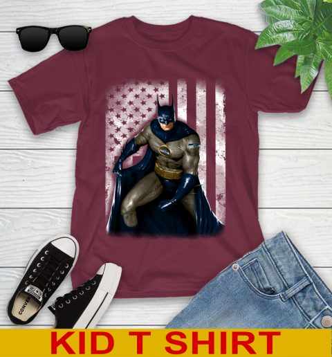 Seattle Seahawks NFL Football Batman DC American Flag Shirt Youth T Shirt