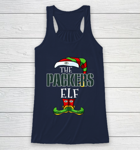 Green Bay Packers Christmas ELF Funny NFL Racerback Tank 8